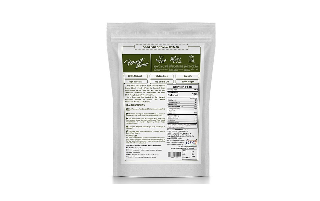 Forest Found Roasted & Salted Chana (Chick Peas)   Pack  400 grams
